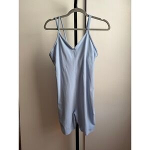 Alo Alosoft Suns Out Bodysuit - Size Large - Seashell Blue